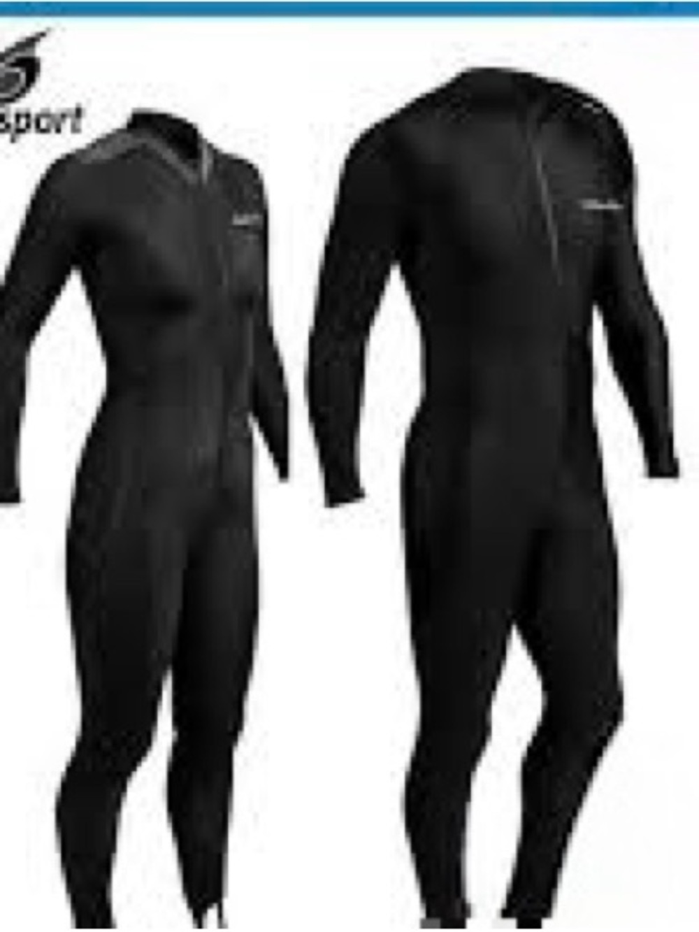 Unisex Black Full-Body Neosport Sport Skin  Jumpsuit. XL
